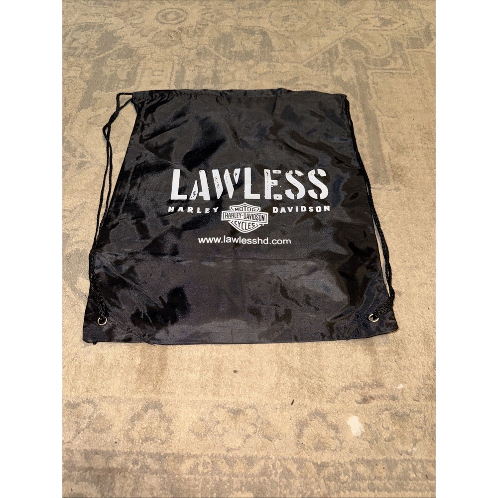 Harley Davidson Motorcycles Black Lightweight Polyester‎ String Bag